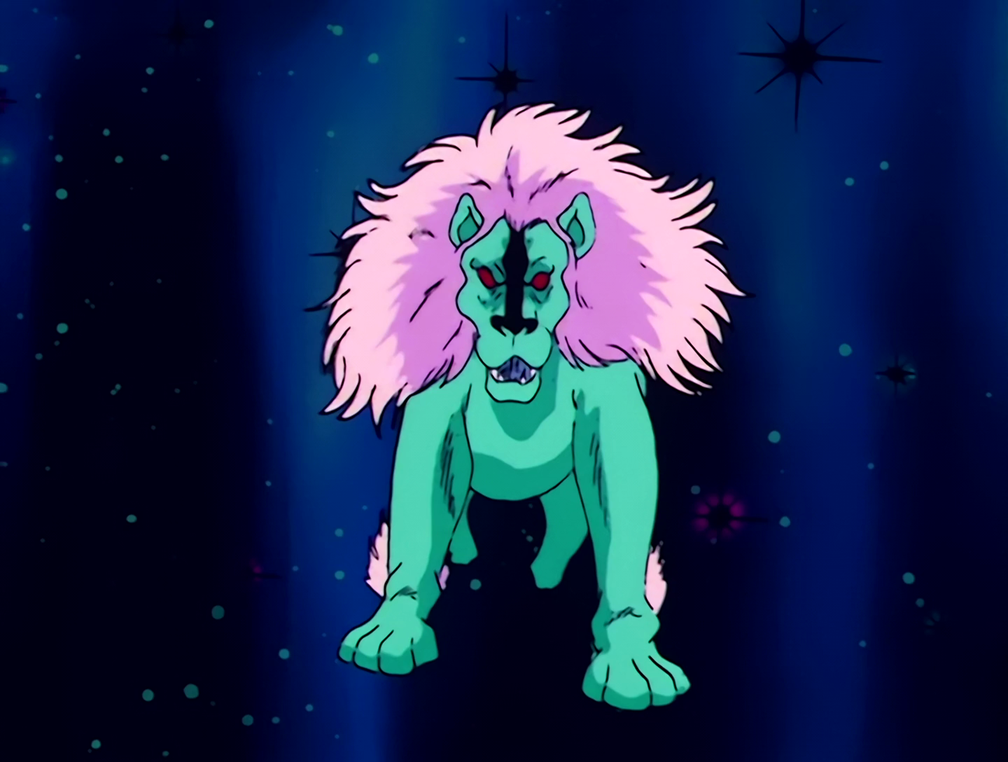 Regulus from Sailor Moon episode 19, a turquoise lion.